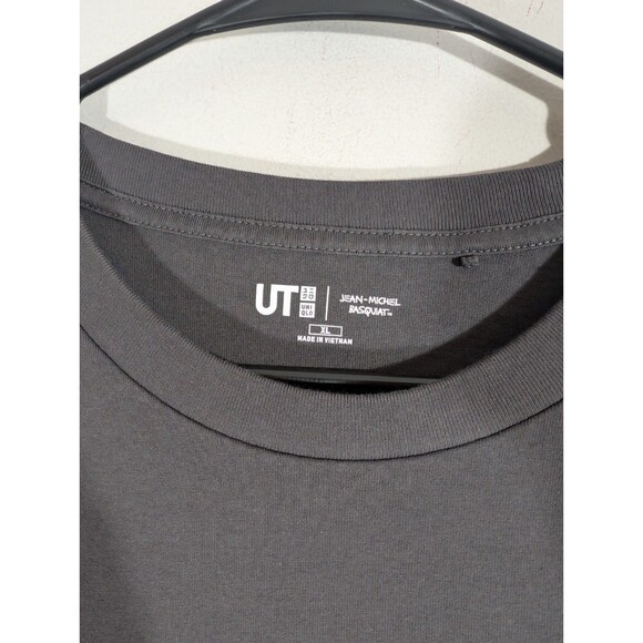Uniqlo x Jean Paul Basquiat Mens Gray Short Sleeve Shirt Sz XL Artsy Streetwear - Picture 2 of 7
